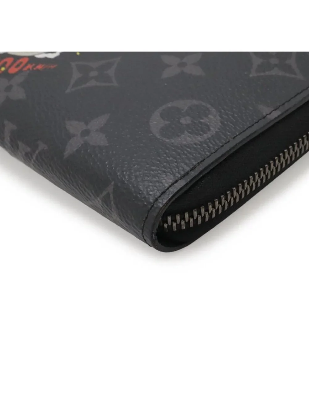 Louis Vuitton Monogram Eclipse Zippy Dragonne L-shaped Zipper Wallet Trunk